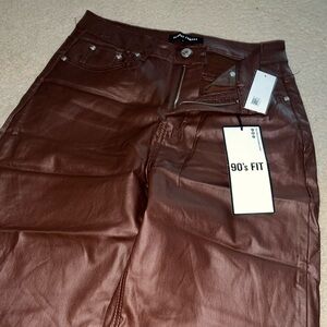 Never worn before brown leather pants - Size 7